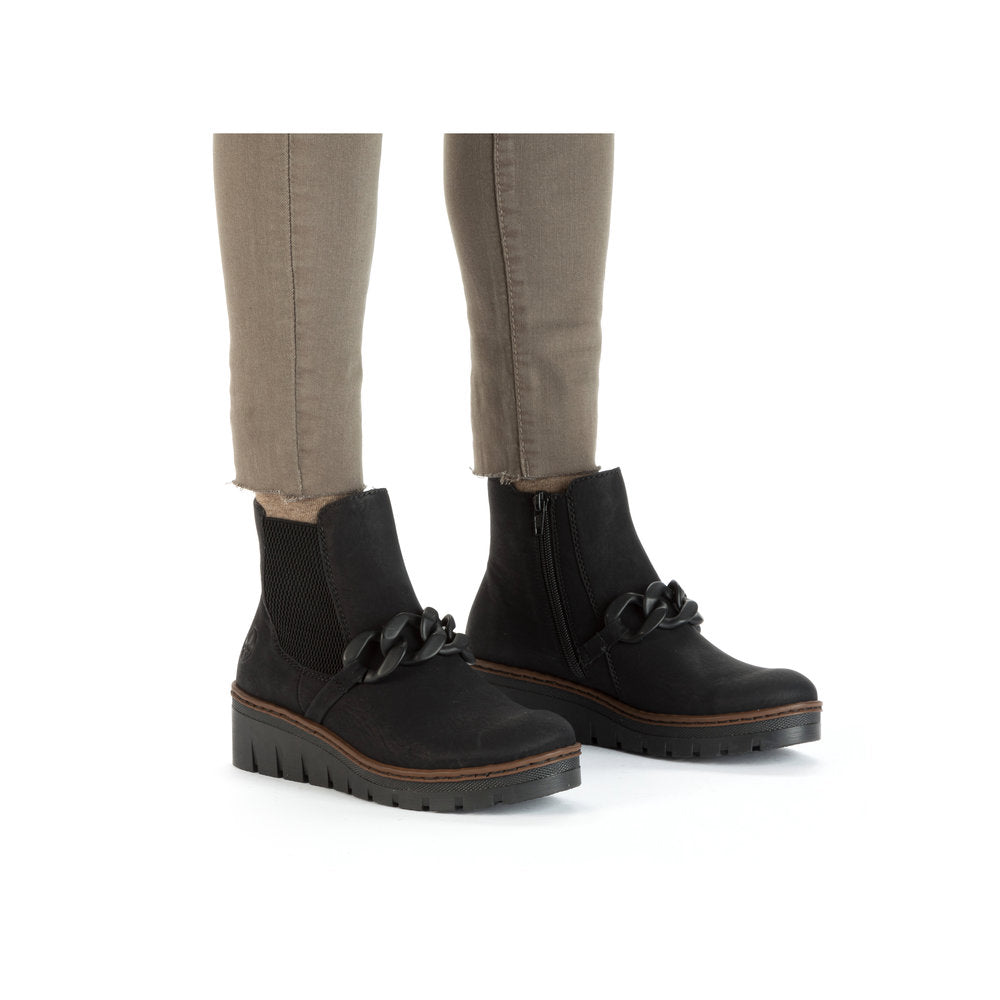 Rieker X9173-01 Prisca Black Boots