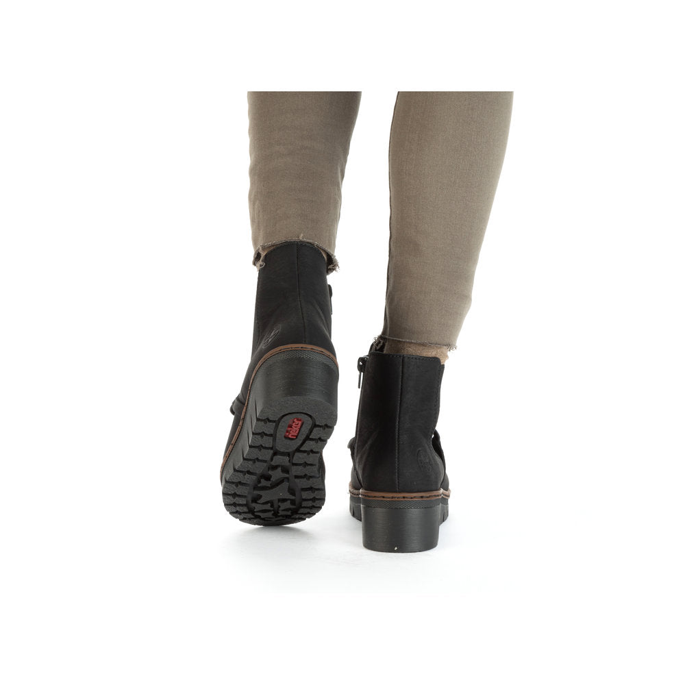 Rieker X9173-01 Prisca Black Boots
