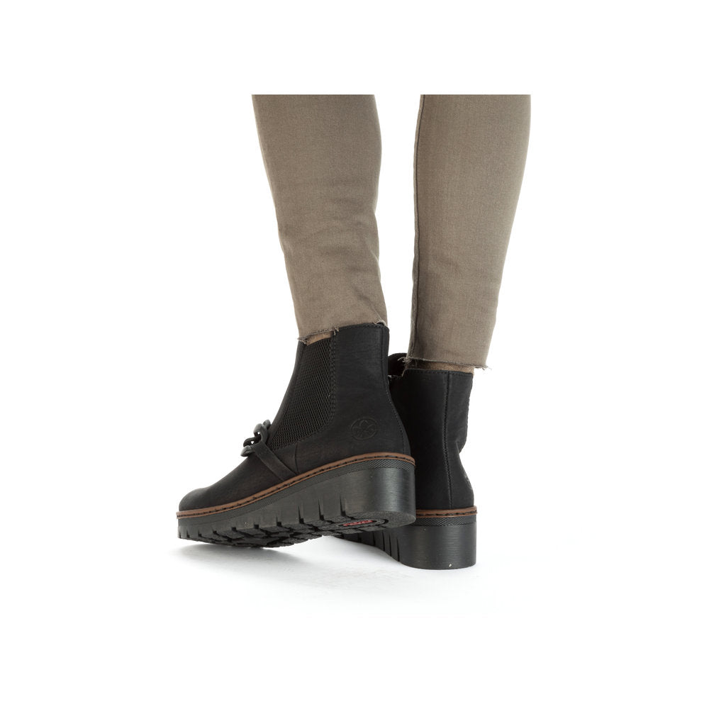 Rieker X9173-01 Prisca Black Boots