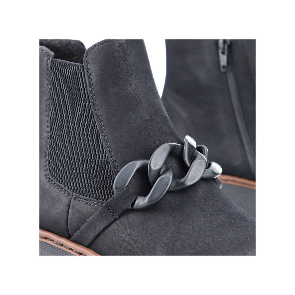Rieker X9173-01 Prisca Black Boots