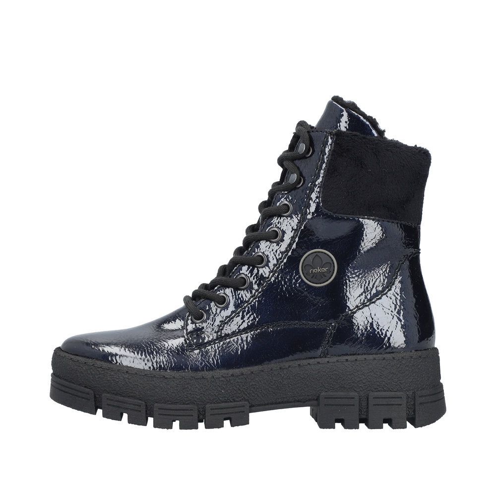 Rieker Y0220-14 Midnight Blue Black Boots