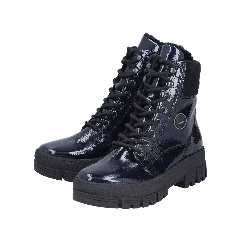 Rieker Y0220-14 Midnight Blue Black Boots
