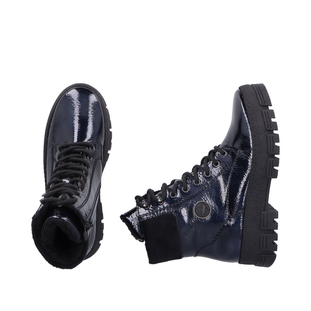 Rieker Y0220-14 Midnight Blue Black Boots