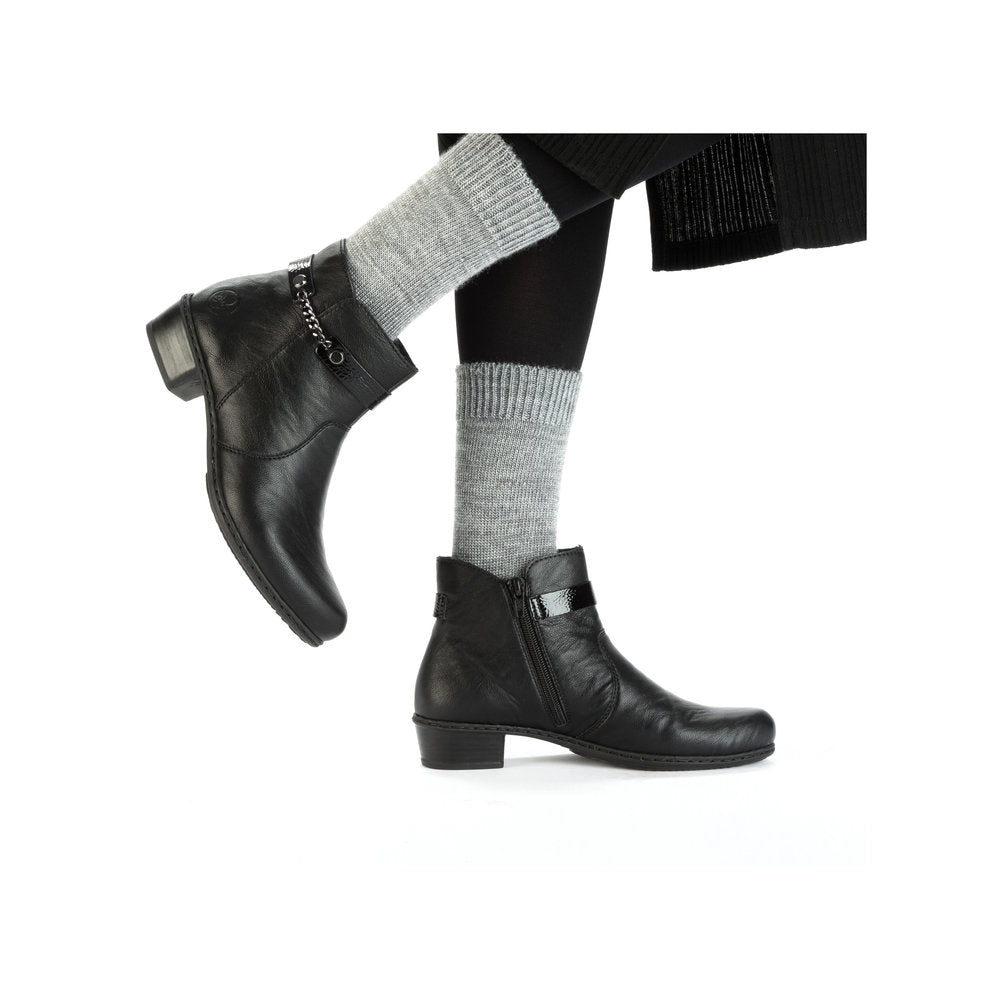 Rieker Y0783-00 Fabiola Black Boots