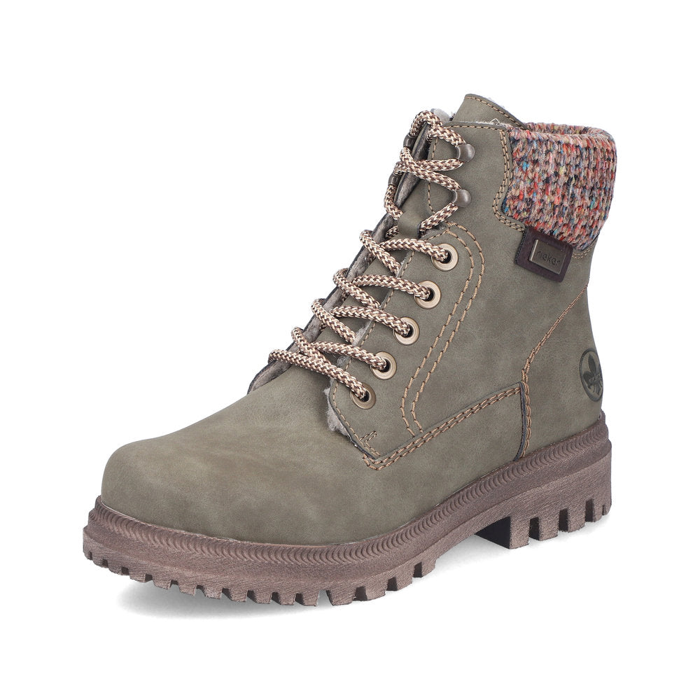 Rieker Y7621-54 Green Mid Height Boots