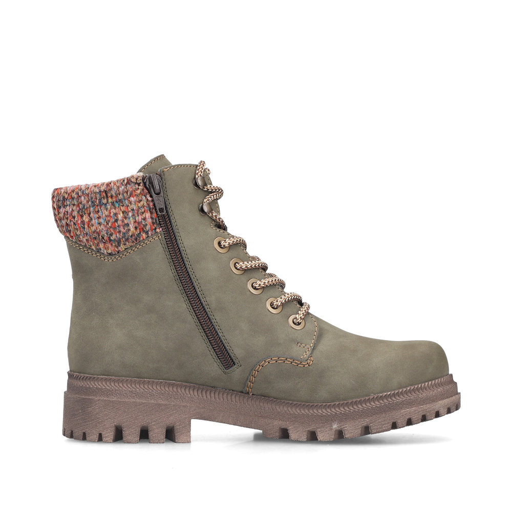 Rieker Y7621-54 Green Mid Height Boots