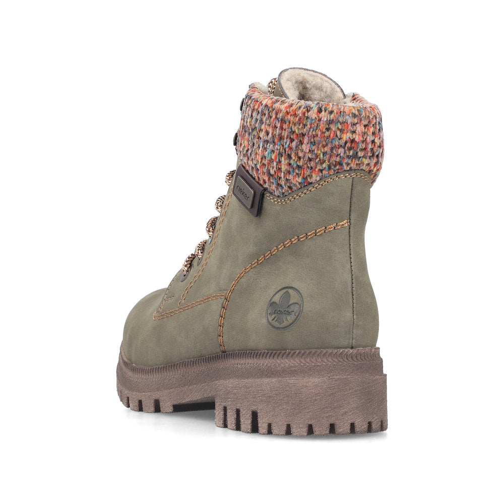 Rieker Y7621-54 Green Mid Height Boots