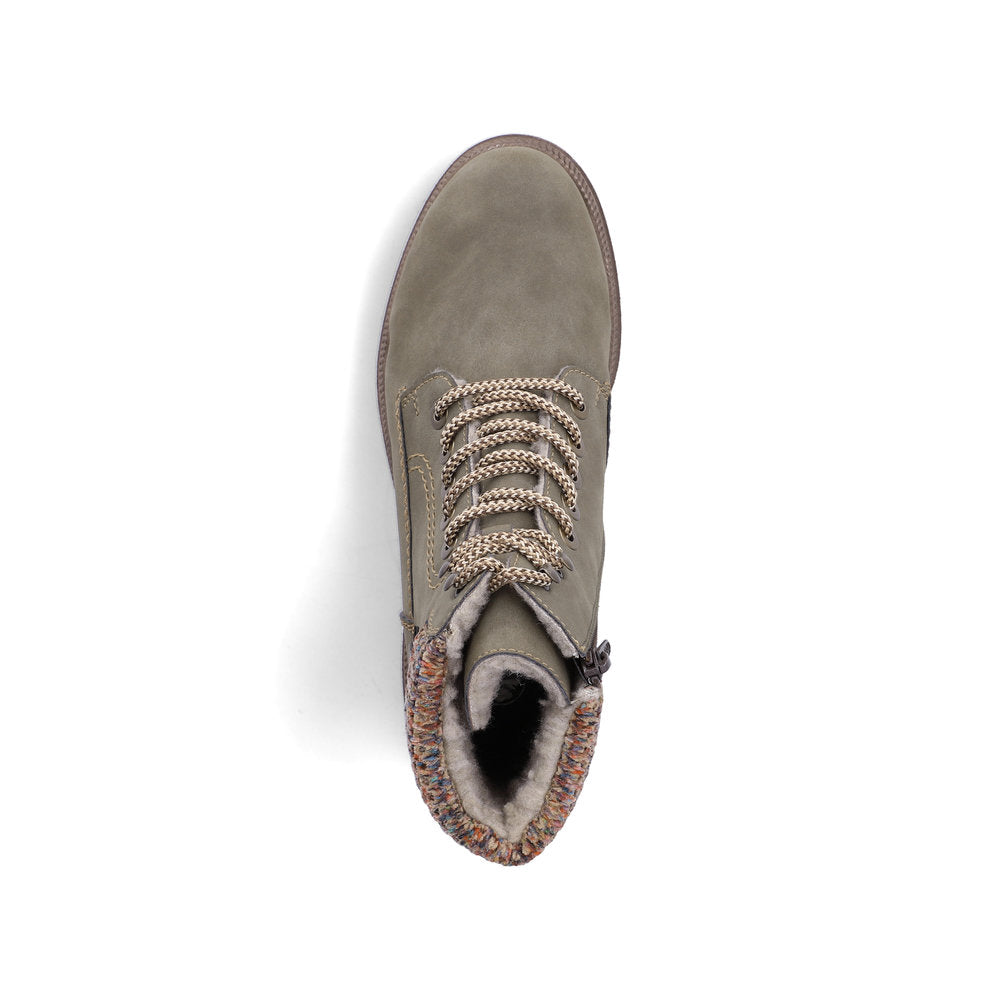 Rieker Y7621-54 Green Mid Height Boots