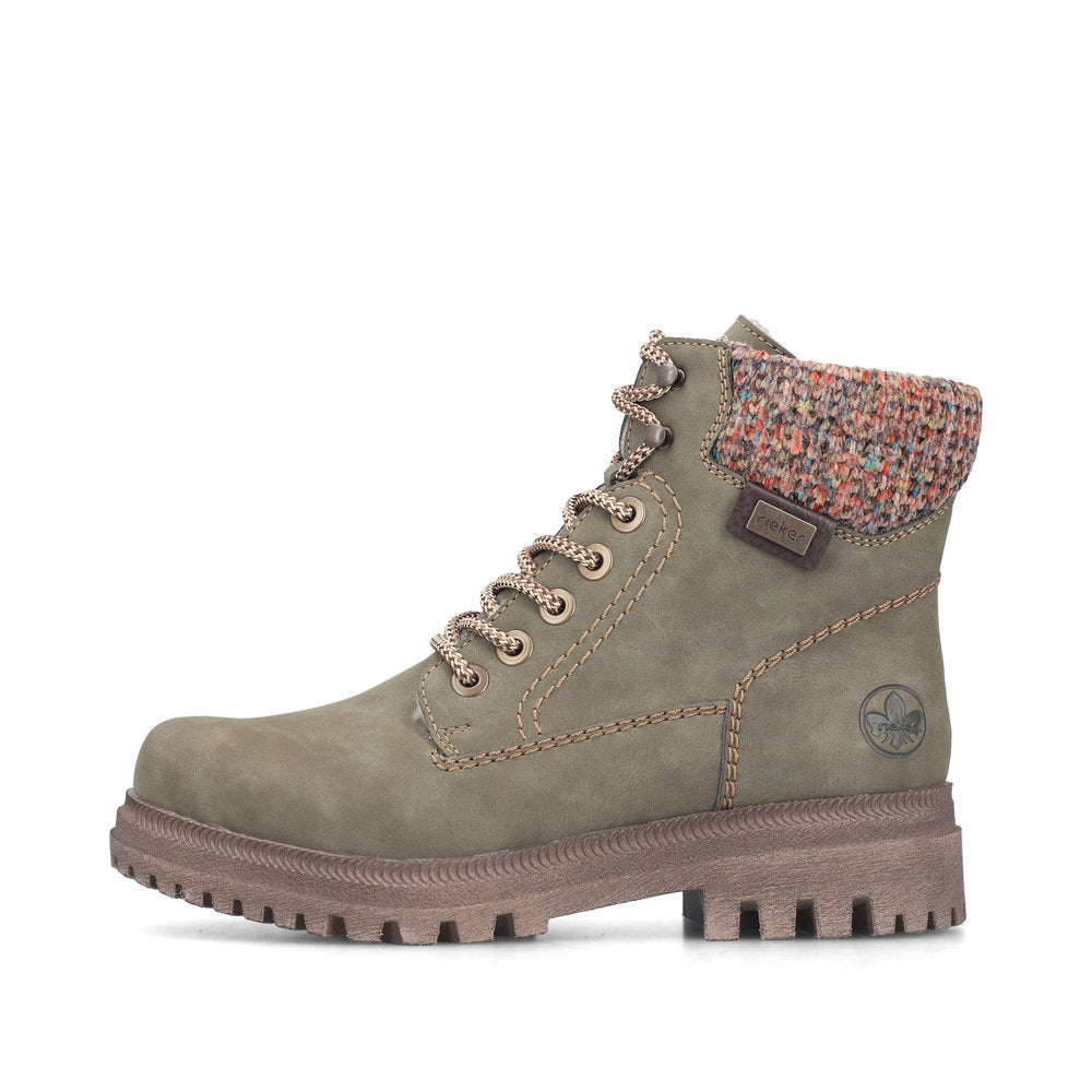 Rieker Y7621-54 Green Mid Height Boots