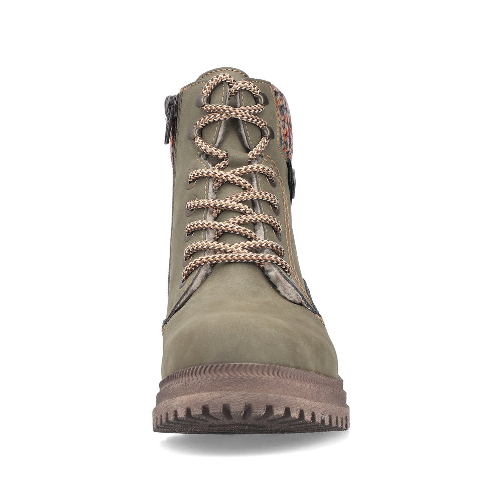 Rieker Y7621-54 Green Mid Height Boots