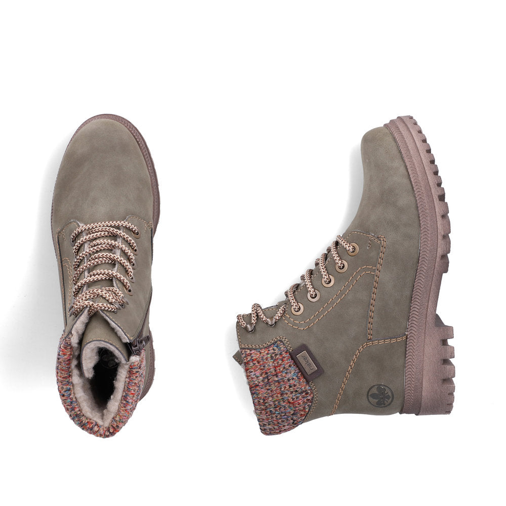 Rieker Y7621-54 Green Mid Height Boots