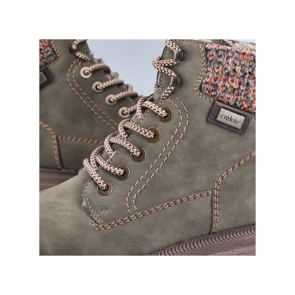 Rieker Y7621-54 Green Mid Height Boots