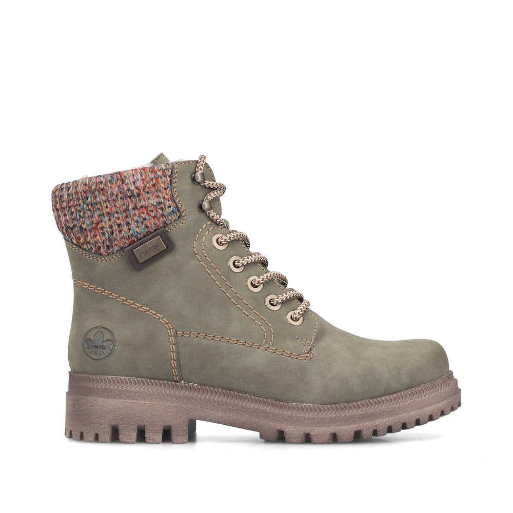 Rieker Y7621-54 Green Mid Height Boots
