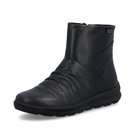 Rieker Z0066-00 Black Mid Height Boots