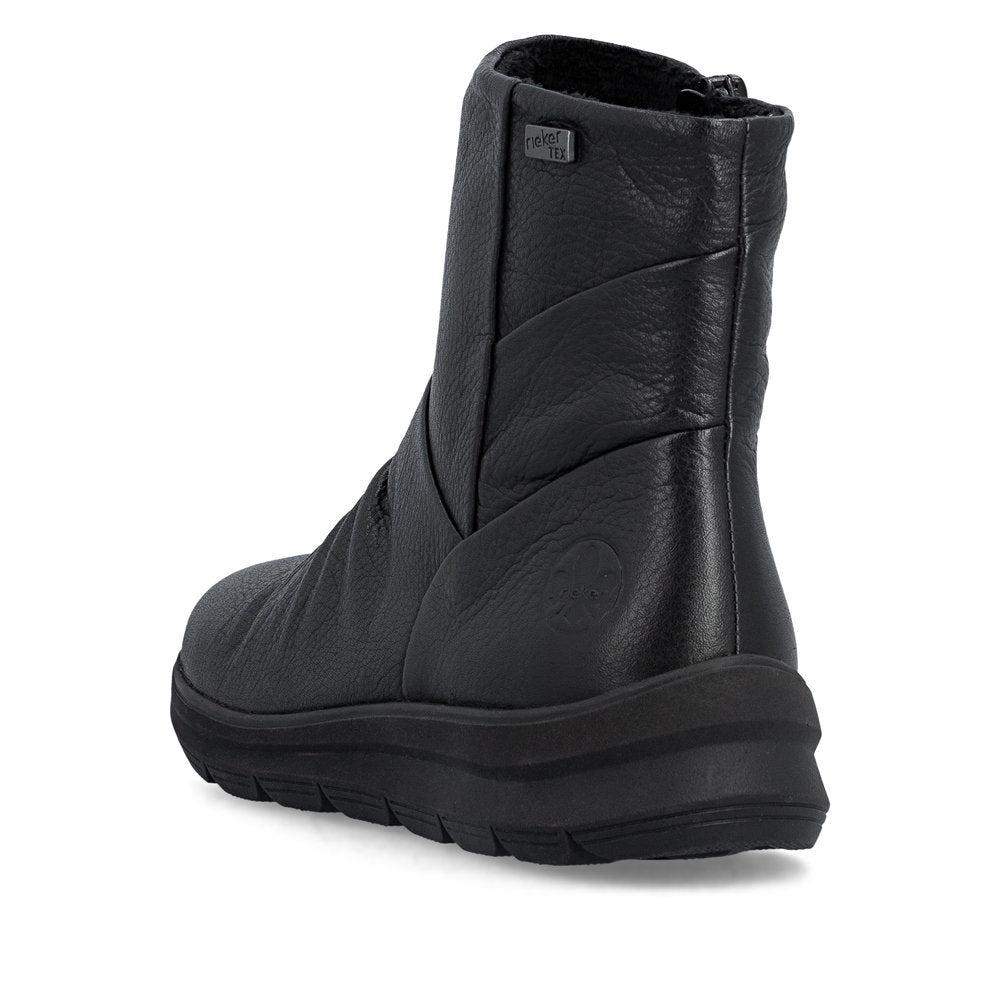 Rieker Z0066-00 Black Mid Height Boots