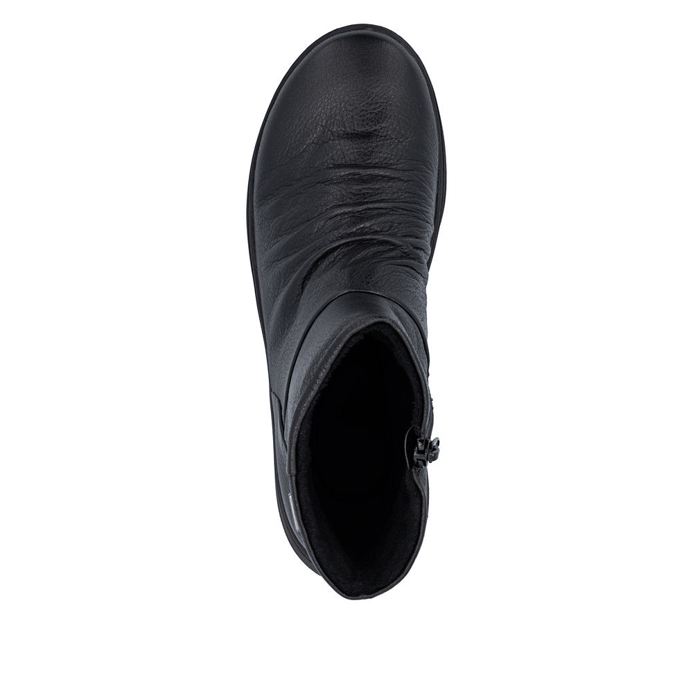 Rieker Z0066-00 Black Mid Height Boots