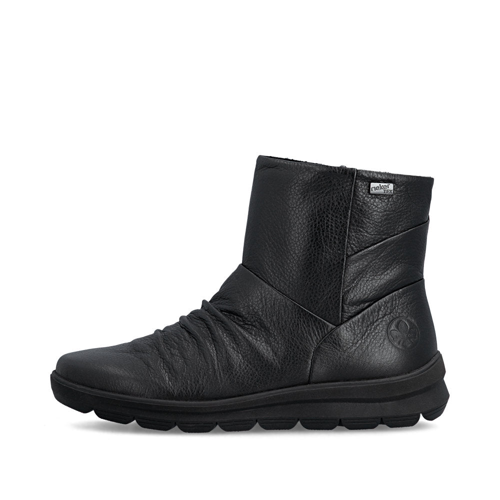 Rieker Z0066-00 Black Mid Height Boots