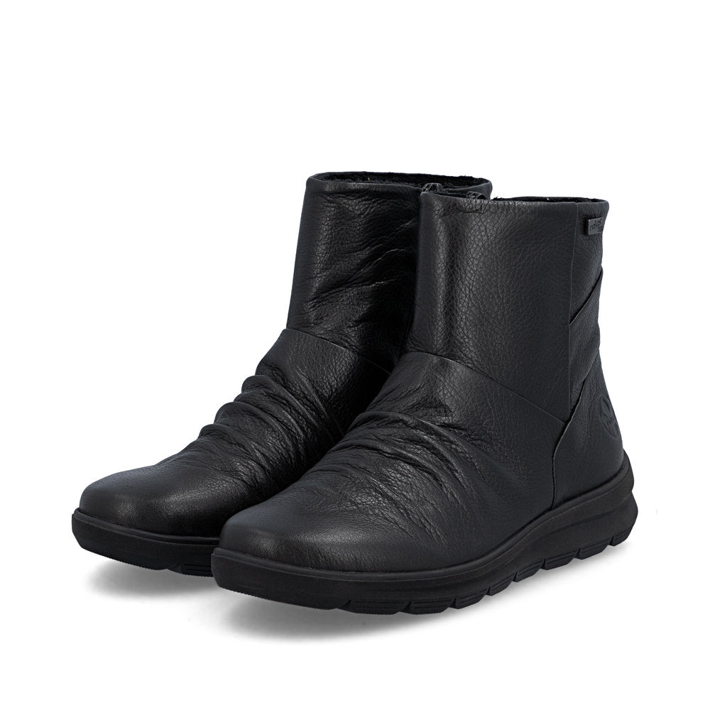 Rieker Z0066-00 Black Mid Height Boots