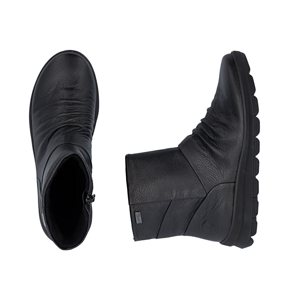 Rieker Z0066-00 Black Mid Height Boots