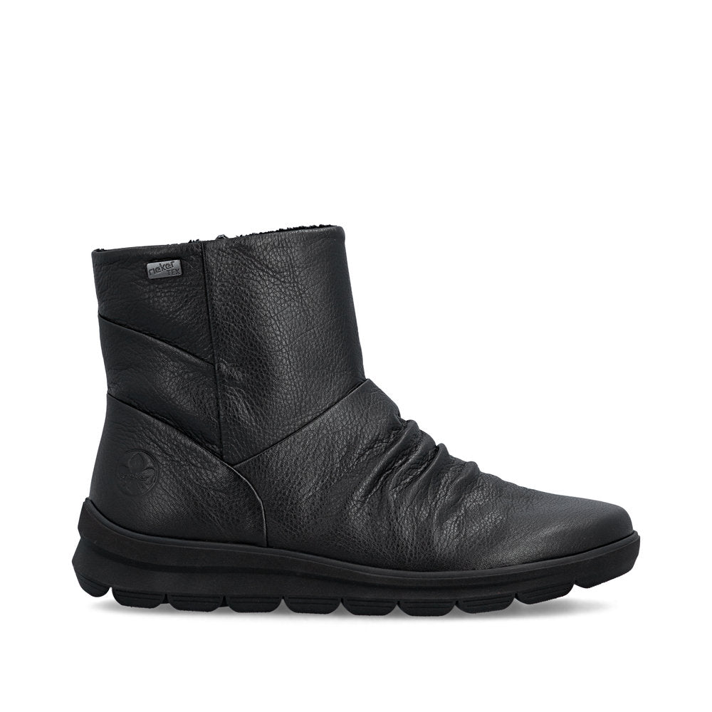 Rieker Z0066-00 Black Mid Height Boots