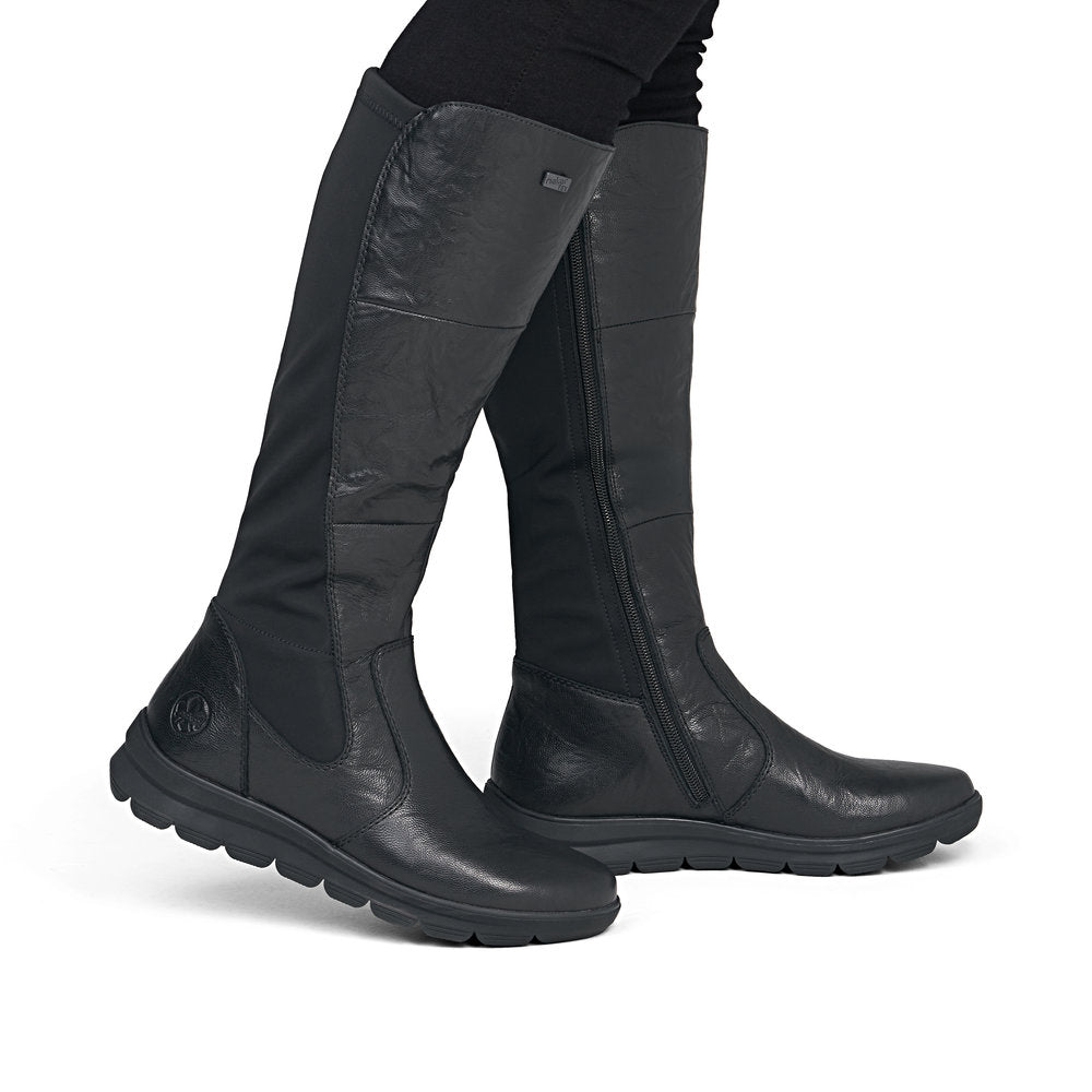 Rieker Z0067-00 Black Boots