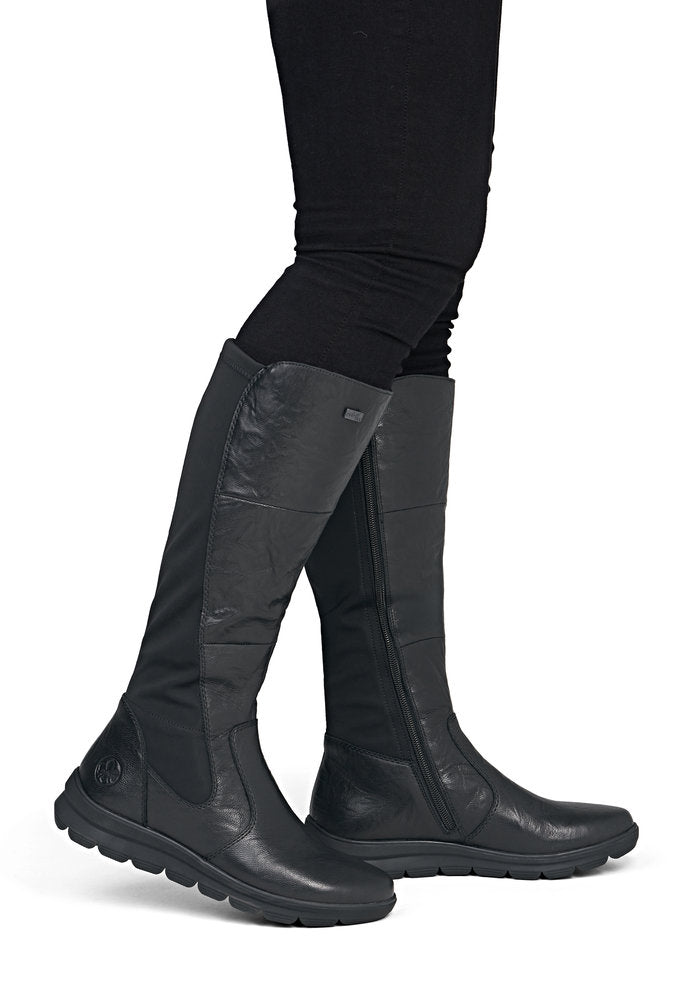 Rieker Z0067-00 Black Boots