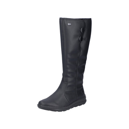 Rieker Z0090-00 Black Boots