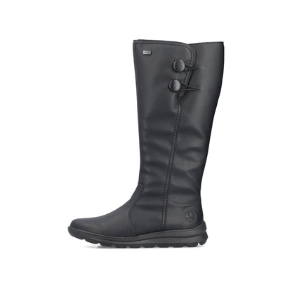 Rieker Z0090-00 Black Boots