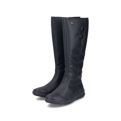 Rieker Z0090-00 Black Boots