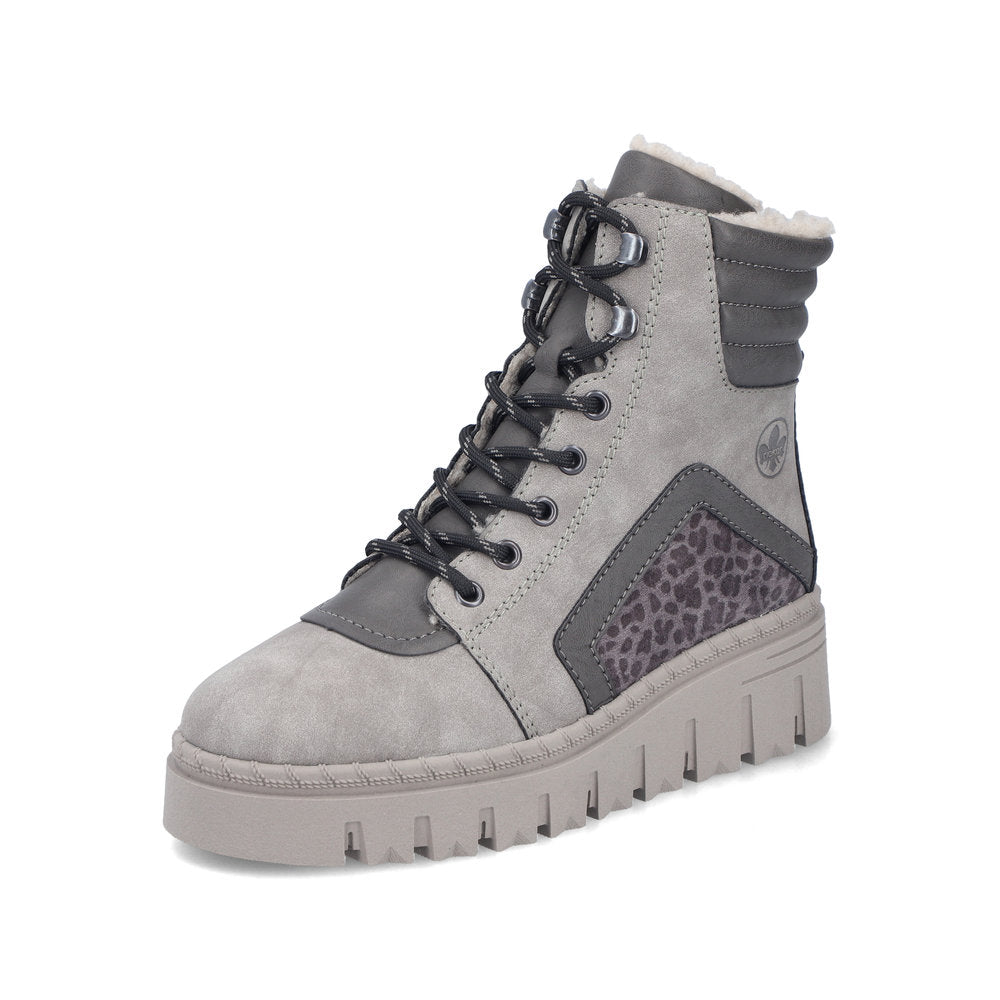 Rieker Z8904-40 Grey Mid Height Boots