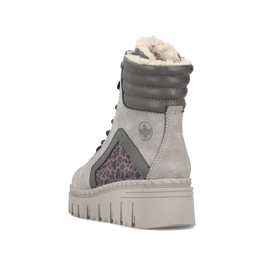 Rieker Z8904-40 Grey Mid Height Boots