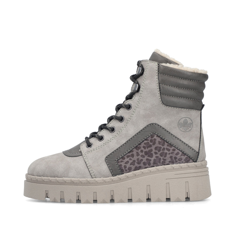 Rieker Z8904-40 Grey Mid Height Boots