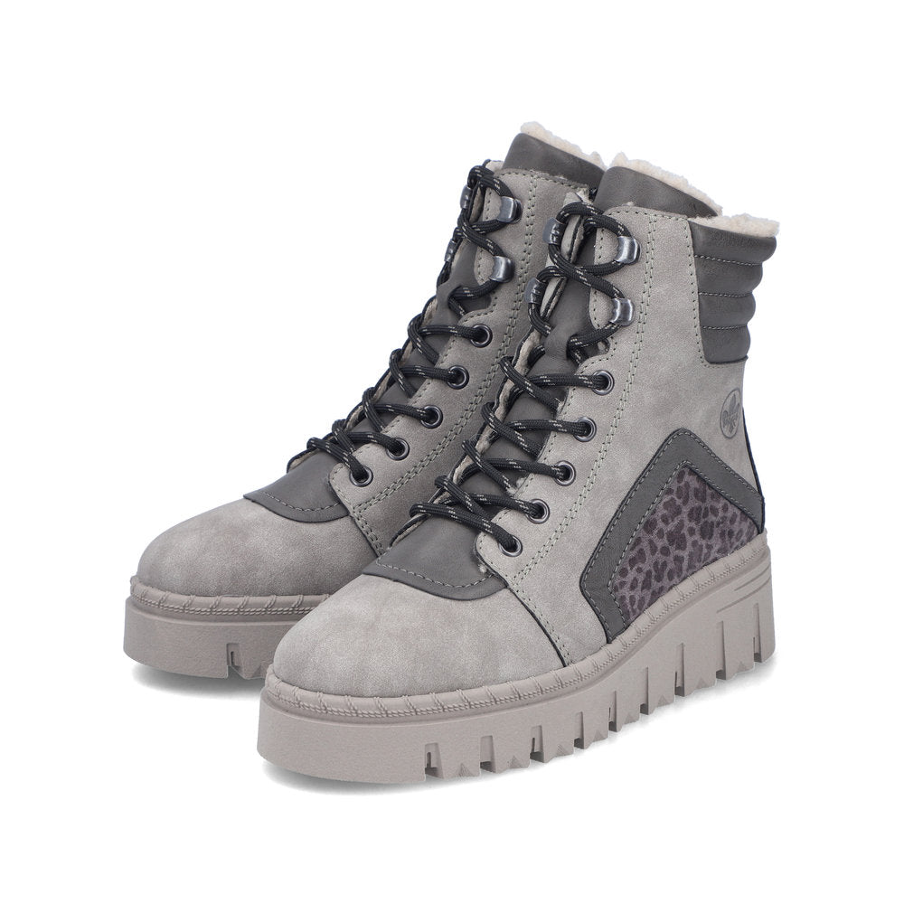 Rieker Z8904-40 Grey Mid Height Boots