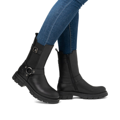 Rieker Z9177-00 Black Boots