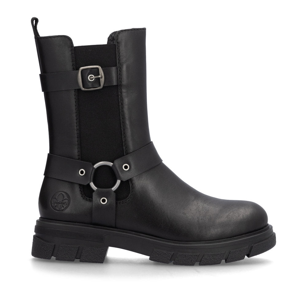 Rieker Z9177-00 Black Boots