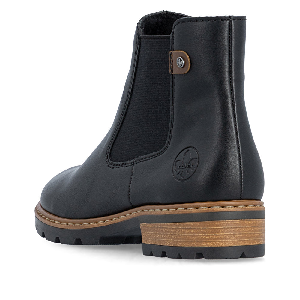 Rieker Z9340-00 Black Mid Height Boots
