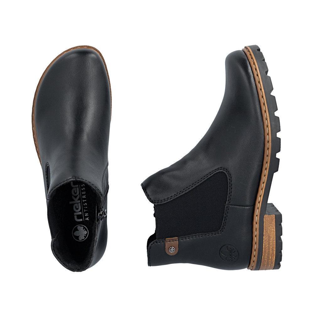 Rieker Z9340-00 Black Mid Height Boots