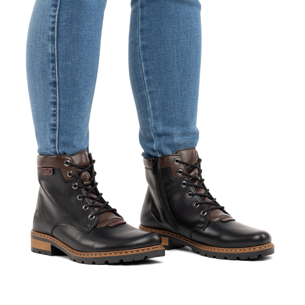 Rieker Z9340-00 Black Mid Height Boots