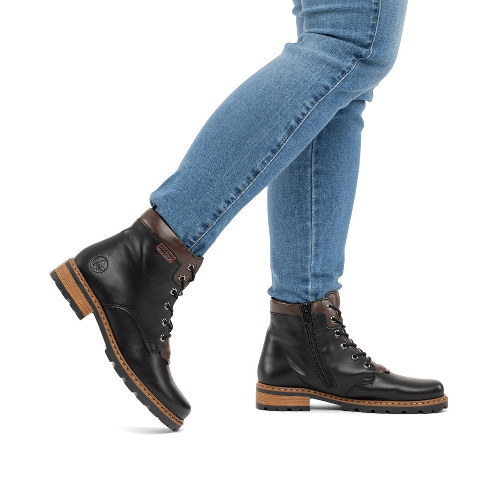 Rieker Z9340-00 Black Mid Height Boots