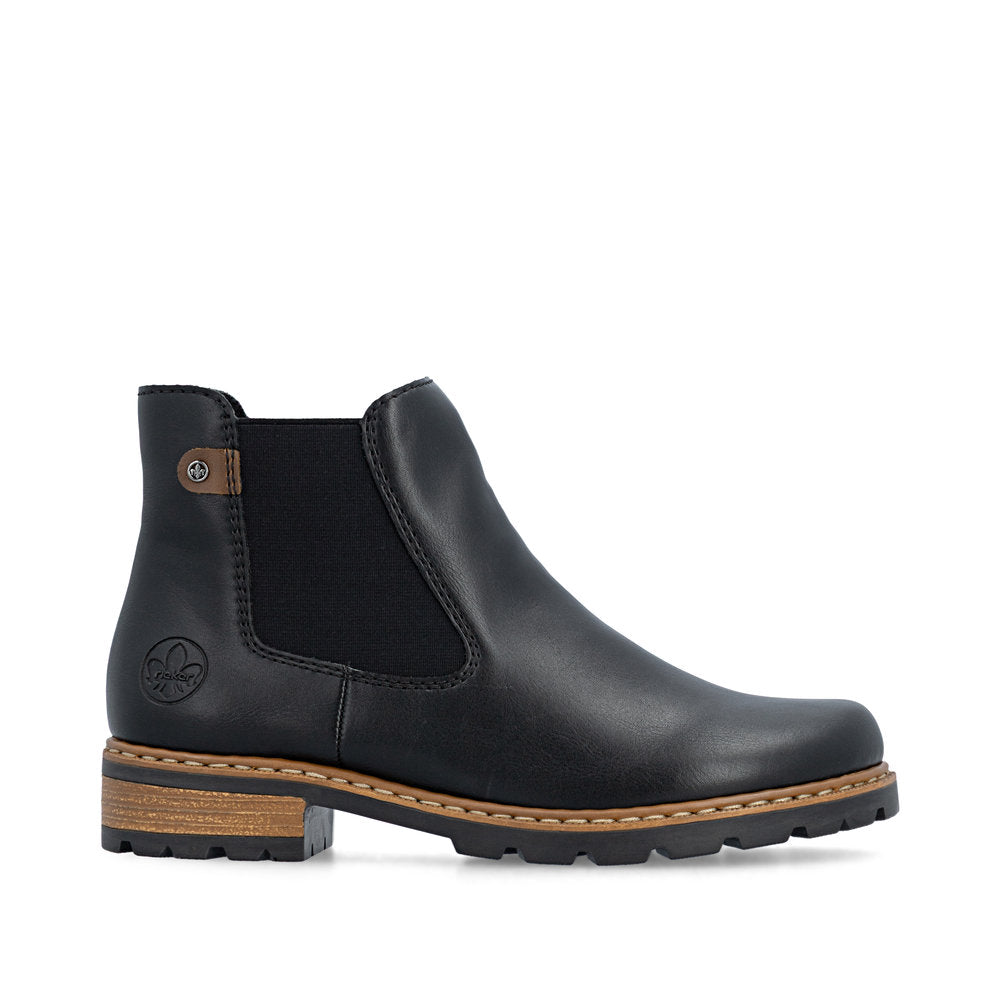 Rieker Z9340-00 Black Mid Height Boots