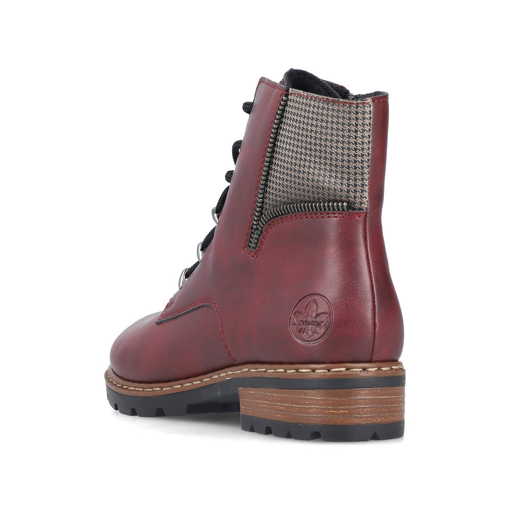 Rieker Z9344-30 Red Mid Height Boots