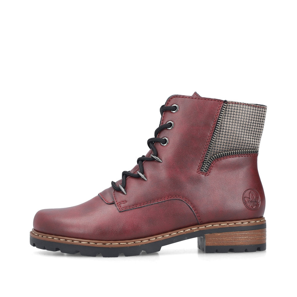 Rieker Z9344-30 Red Mid Height Boots