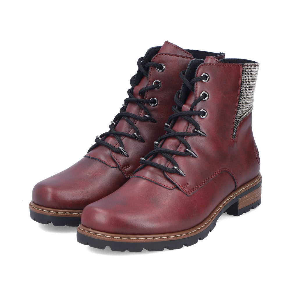 Rieker Z9344-30 Red Mid Height Boots