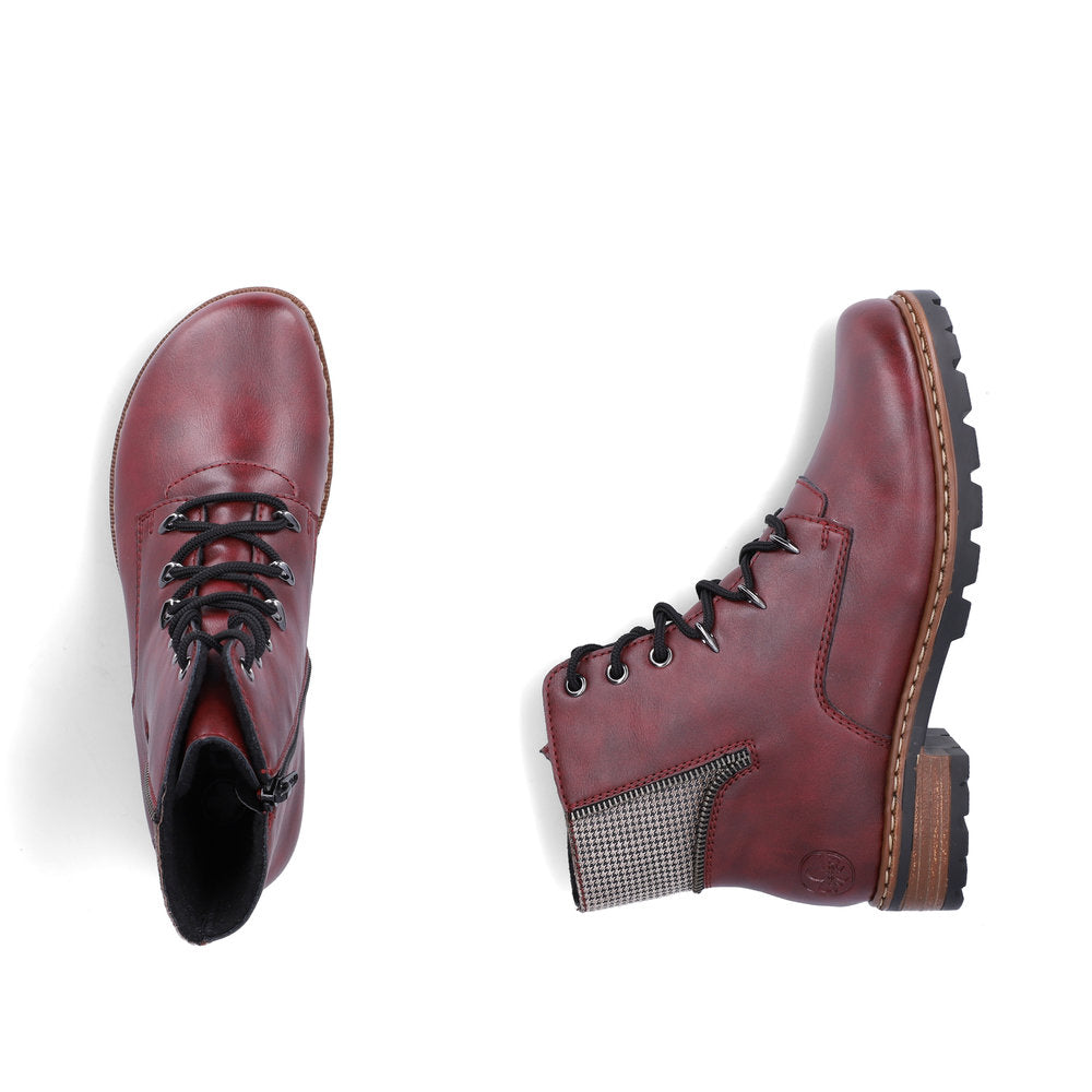 Rieker Z9344-30 Red Mid Height Boots