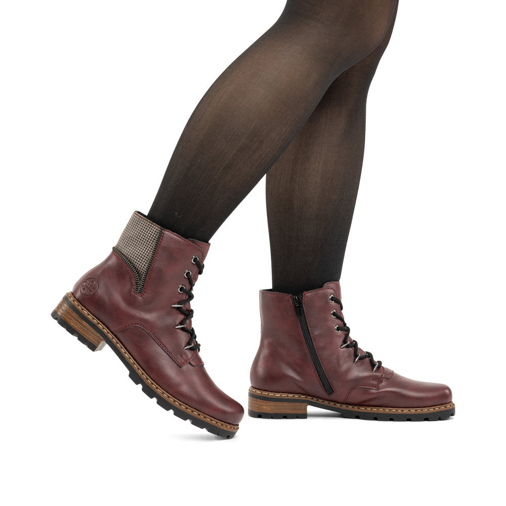 Rieker Z9344-30 Red Mid Height Boots