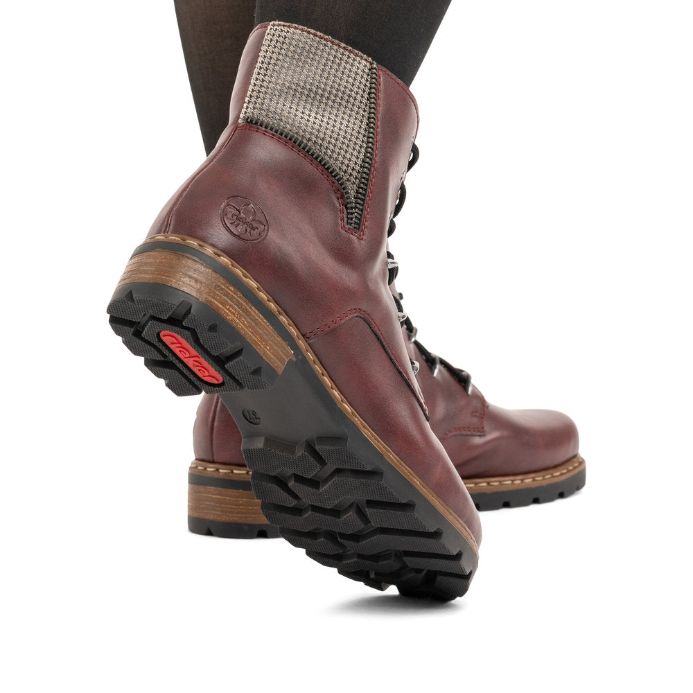 Rieker Z9344-30 Red Mid Height Boots
