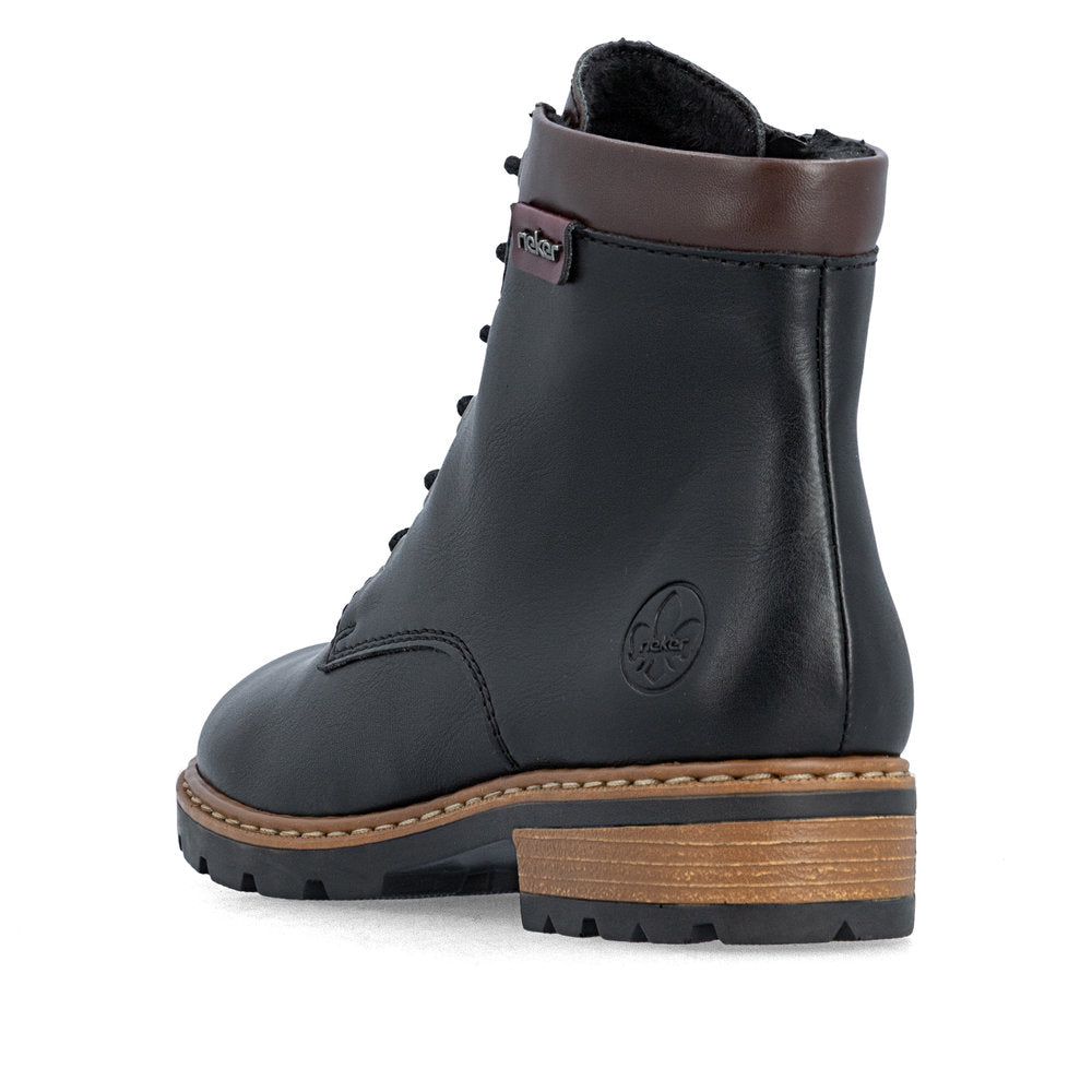 Rieker Z9354-00 Black Mid Height Boots