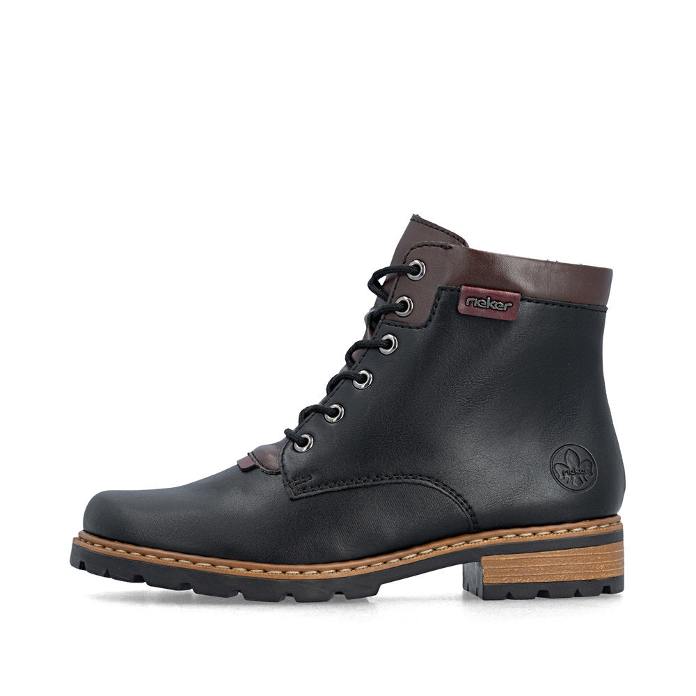 Rieker Z9354-00 Black Mid Height Boots