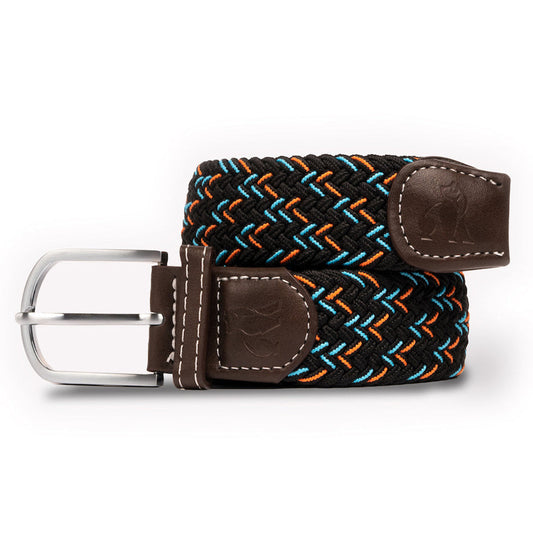Swole Panda Black / Orange And Blue Dot Woven Belt