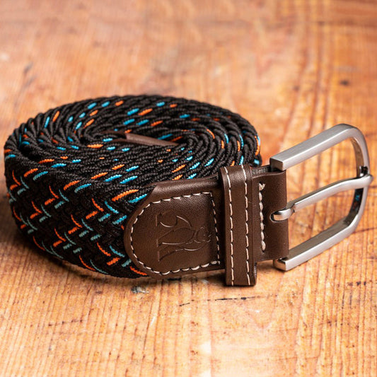 Swole Panda Black / Orange And Blue Dot Woven Belt